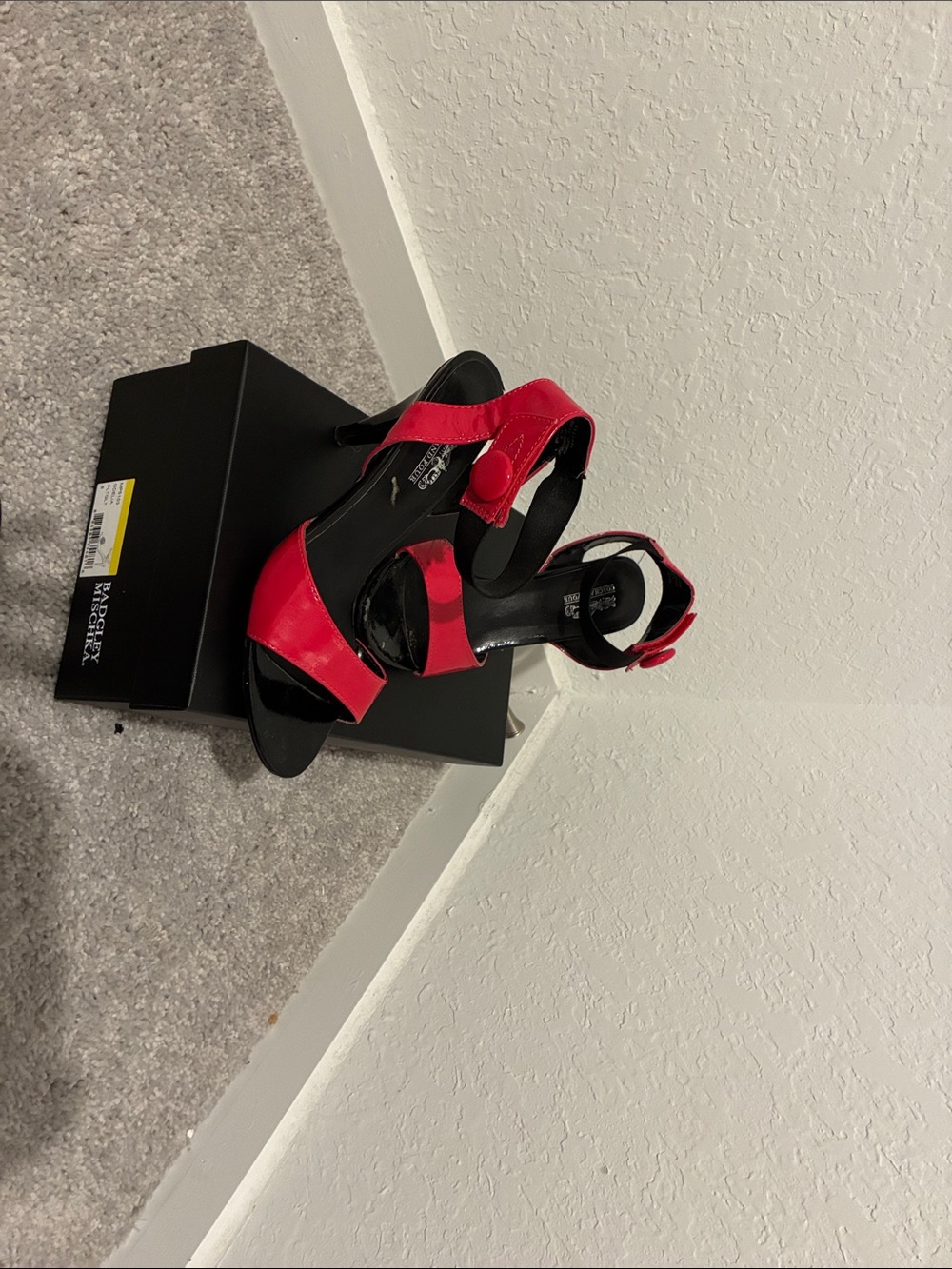Coach and Four Red Strappy High Heel Sandals